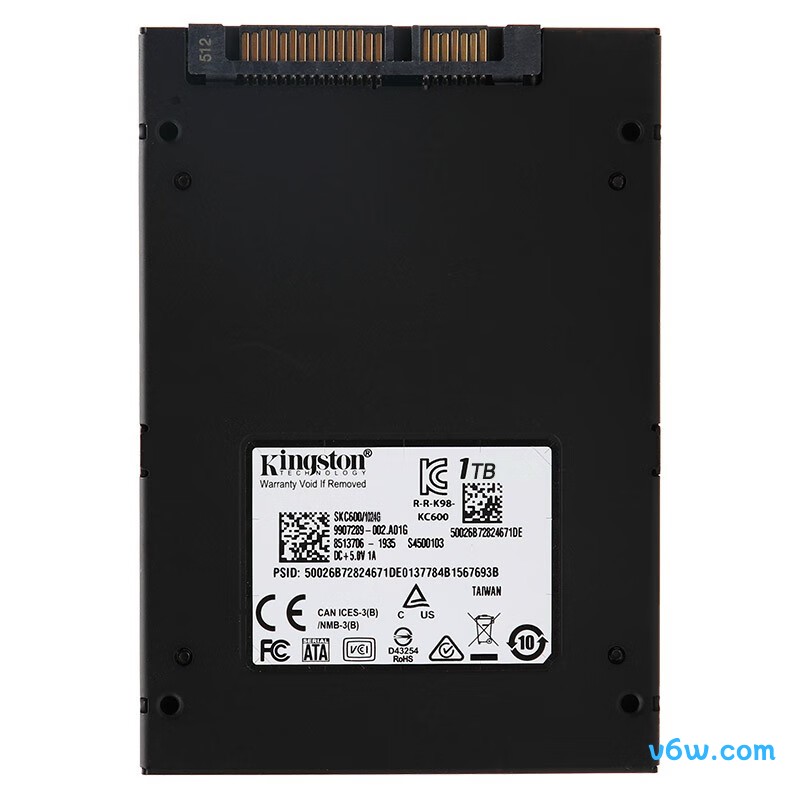 金士顿1TB SATA3 SSD固态硬盘 KC600系列