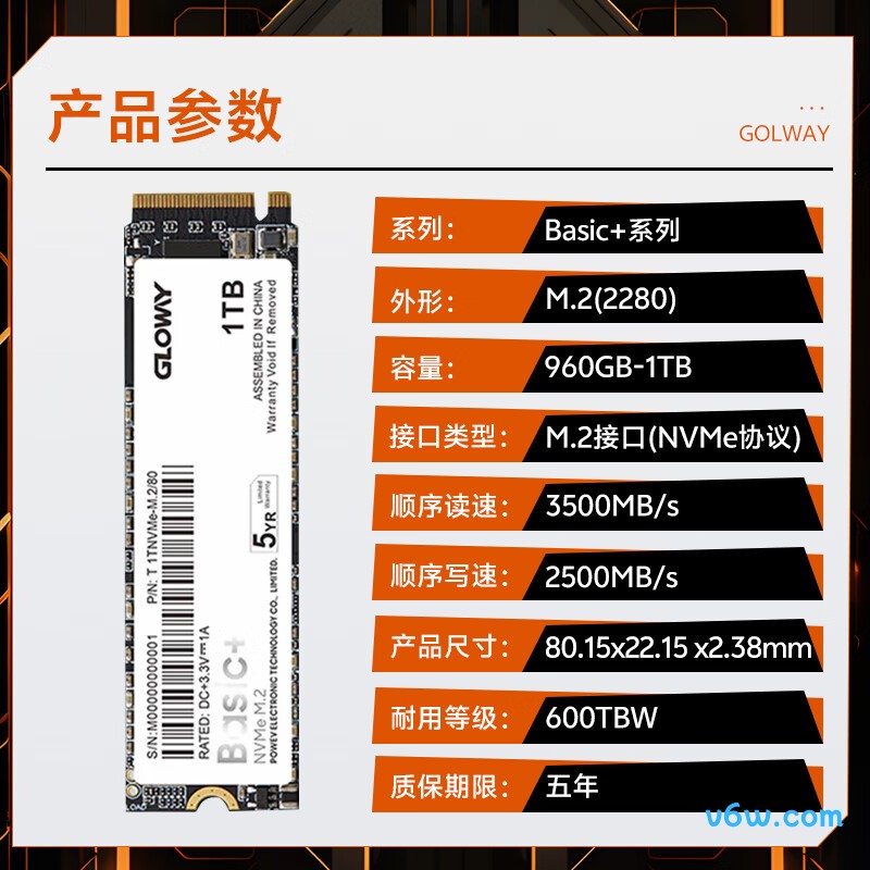 光威1TB SSD固态硬盘 Basic+系列