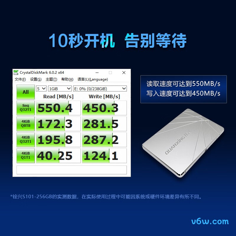 铨兴256GB SSD固态硬盘 S101