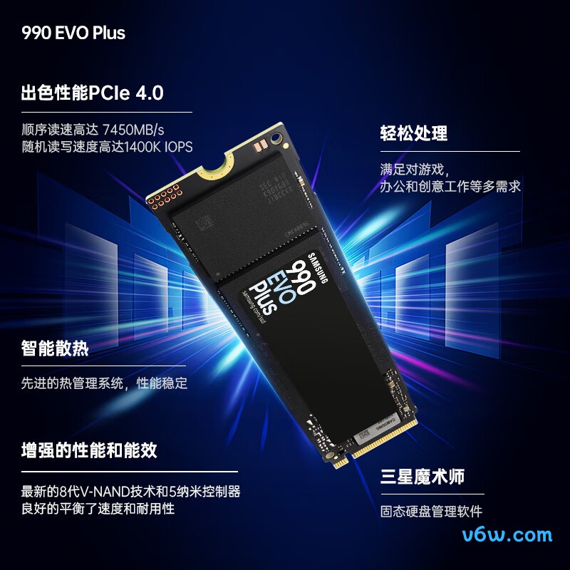 三星4TB SSD固态硬盘 990 EVO PlusSSD固态硬盘图片