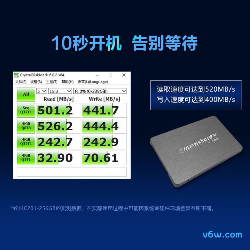 铨兴256GB SSD固态硬盘 C201
