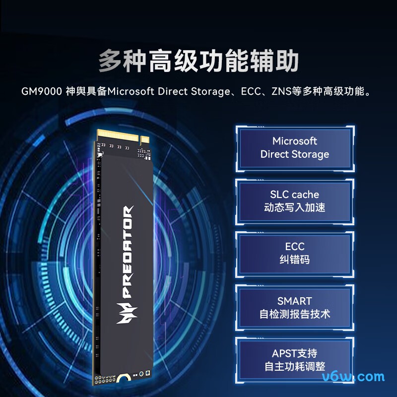 宏碁掠夺者1TB SSD固态硬盘 GM9000神舆系列