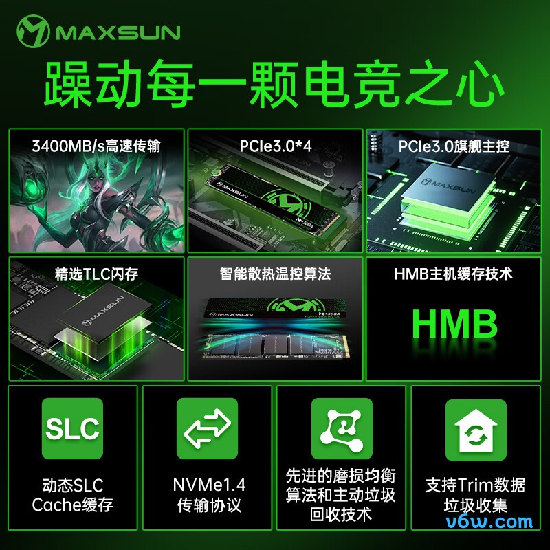 铭瑄1TB SSD固态硬盘 电竞之心