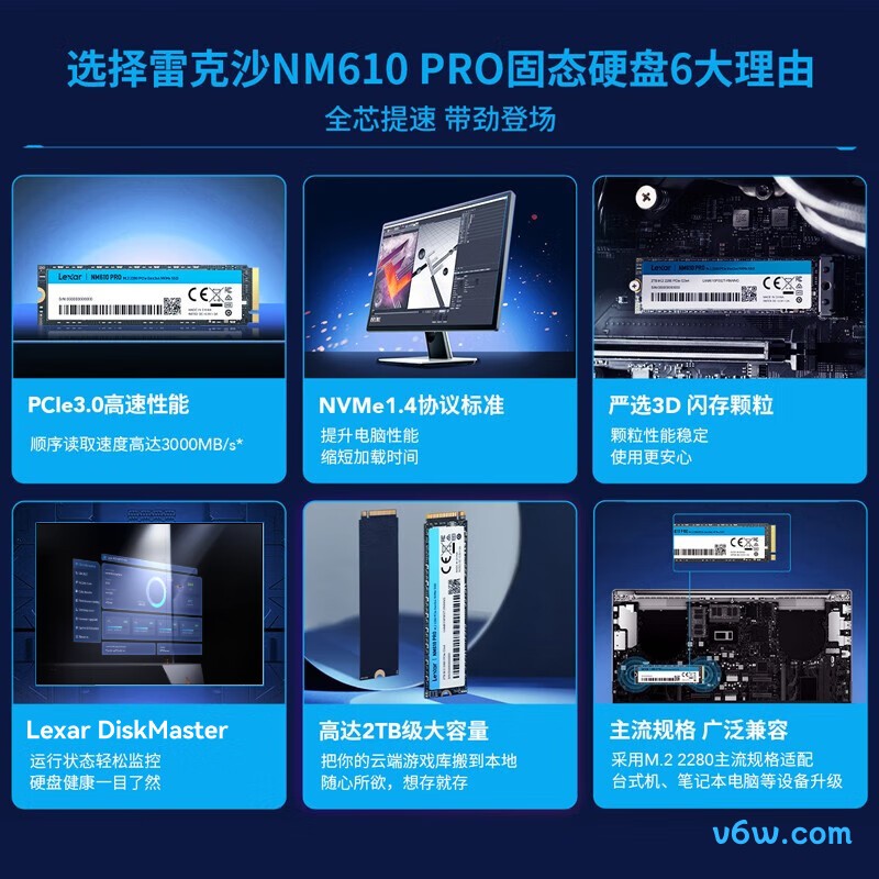 雷克沙 500G SSD固态硬盘 NM610PRO