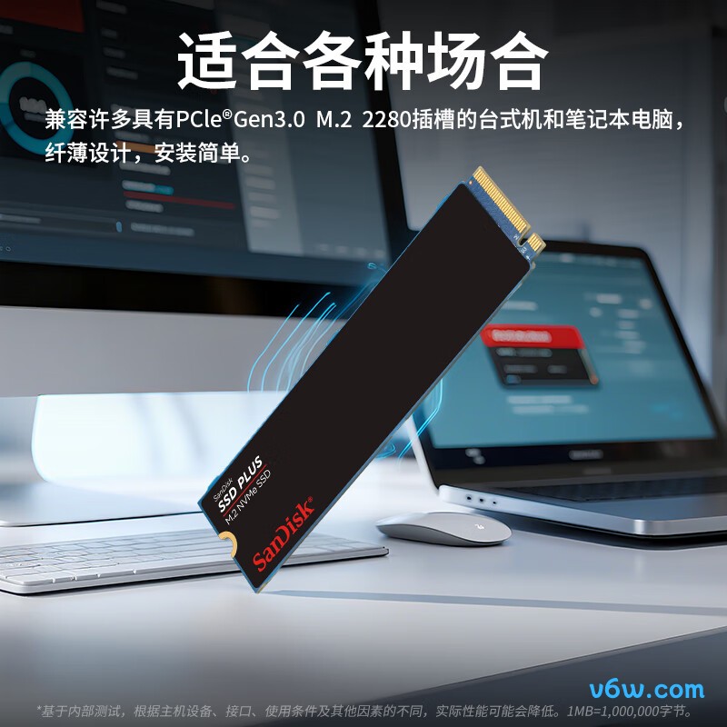 闪迪1TB SSD固态硬盘 M.2接口