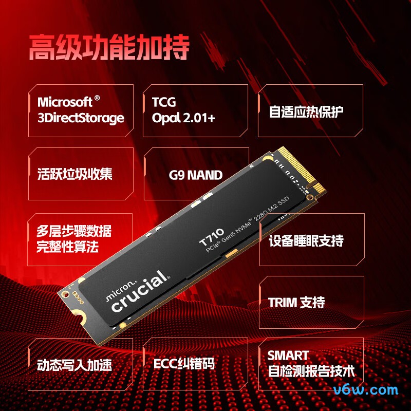 美光T710 Pro 1TB SSD固态硬盘SSD固态硬盘图片