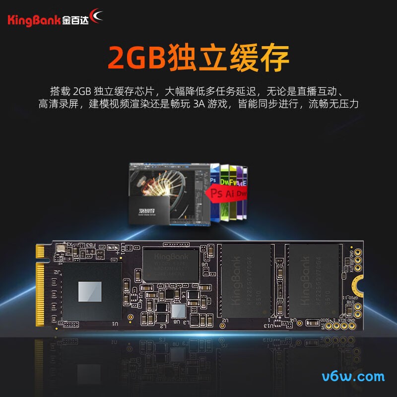 金百达2TB SSD固态硬盘 KP270SSD固态硬盘图片