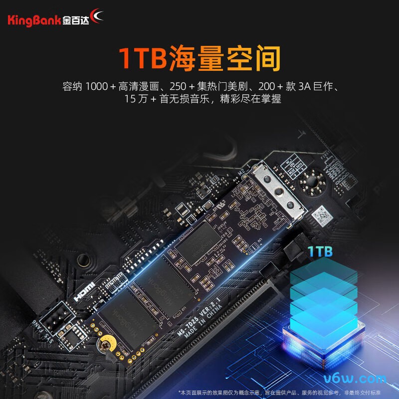 百达1TB SSD固态硬盘 KP270