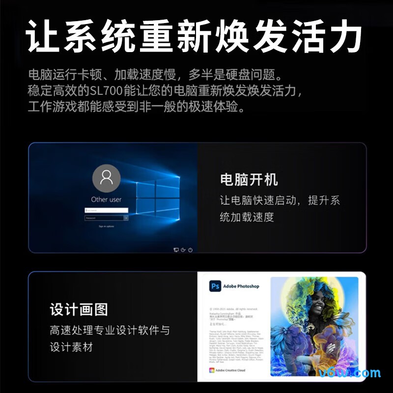 联想 4TB SSD固态硬盘 SL700闪电鲨系列SSD固态硬盘图片