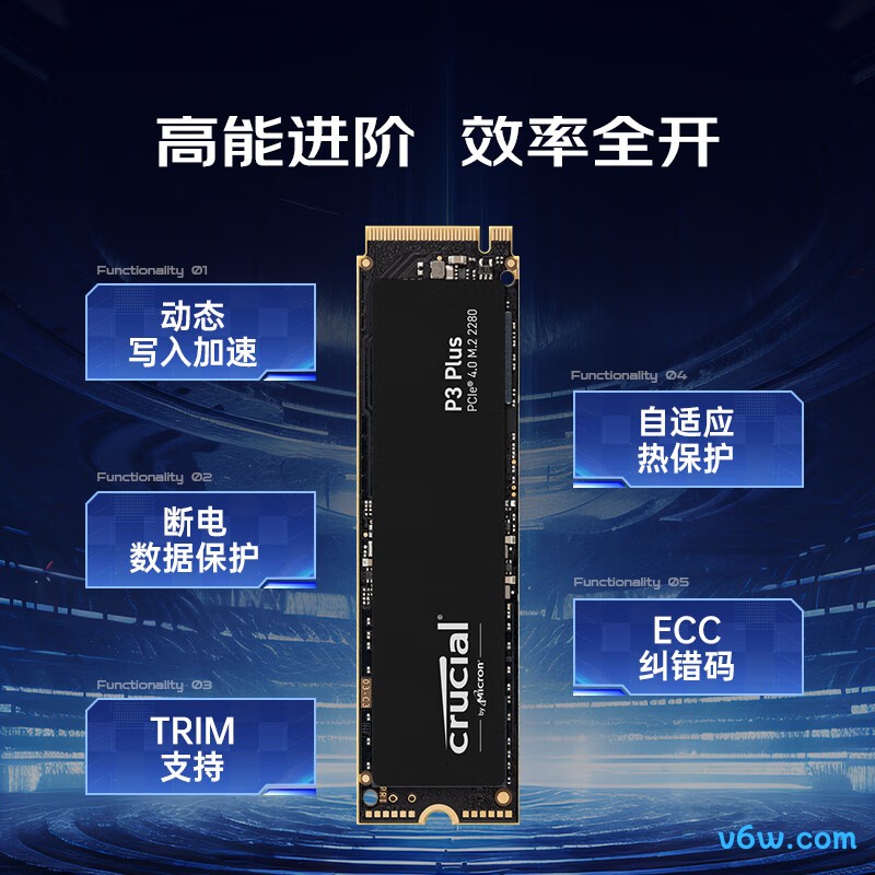 美光P3Plus 2TB SSD固态硬盘SSD固态硬盘图片