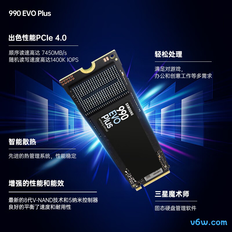三星1TB SSD固态硬盘 990 EVO Plus